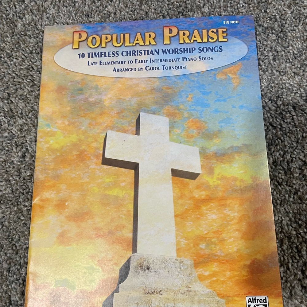 Alfred Praise Christian Worship Piano Book, late elem to early intermediate